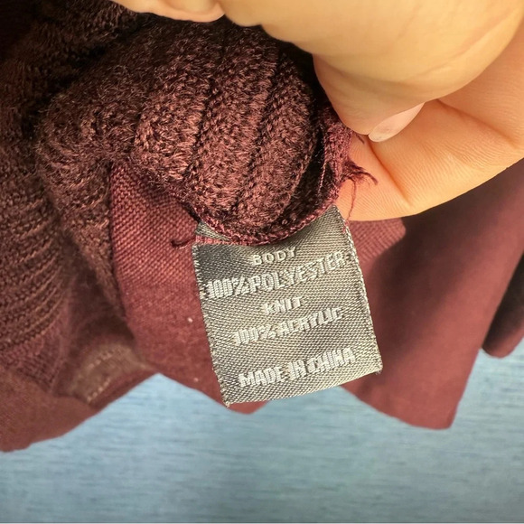 Silversilk Big and Tall Men's Shirt XXL Burgundy - Picture 6 of 10